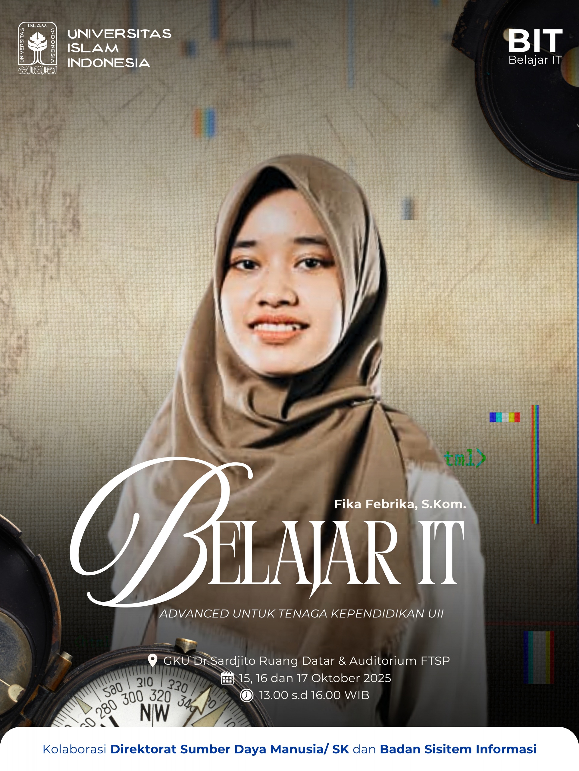 Poster Acara Belajar IT Advance