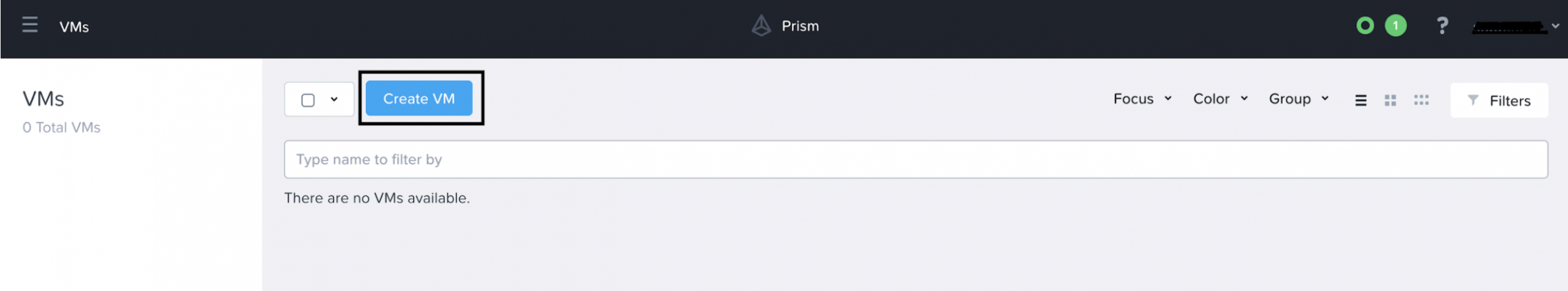 Klik tombol Create VM