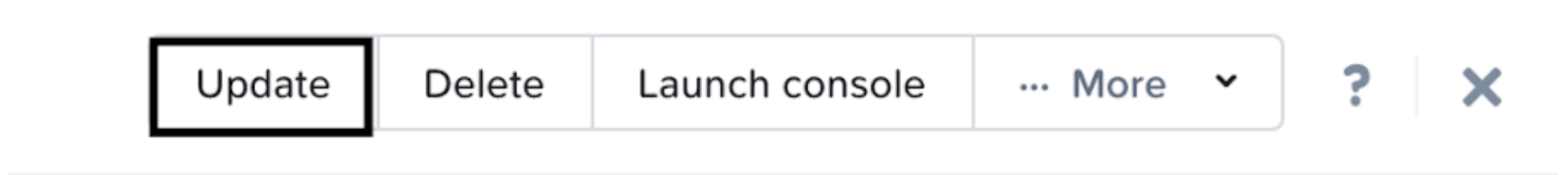 Tombol update pada detail VM