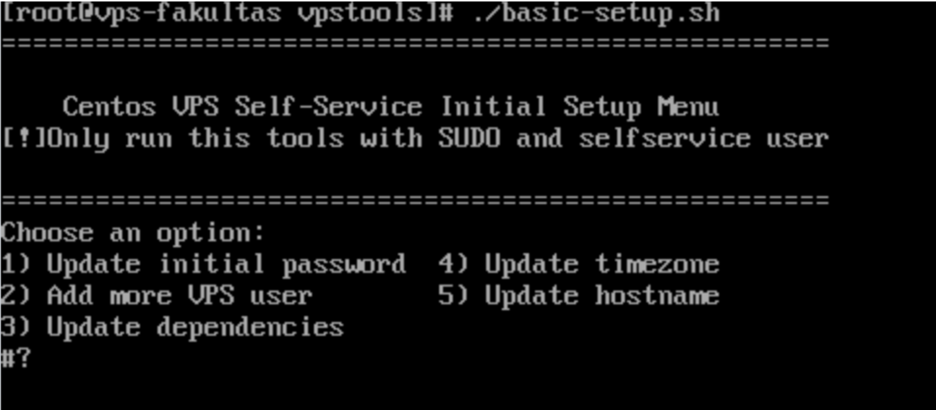 Menu script basic setup
