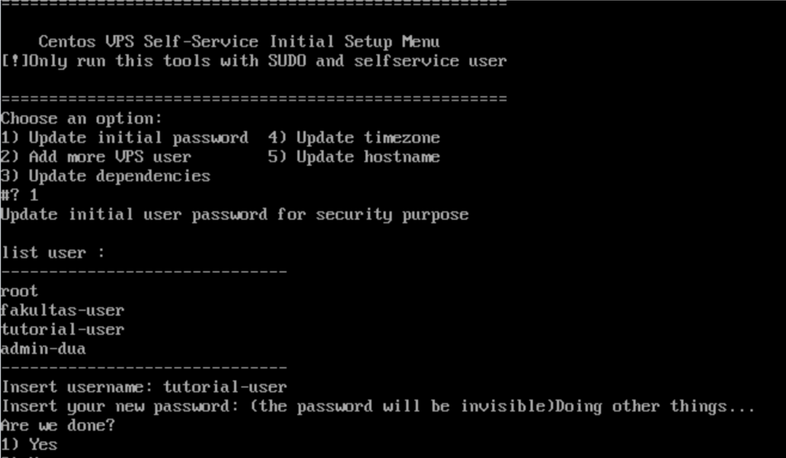 Proses mengganti password