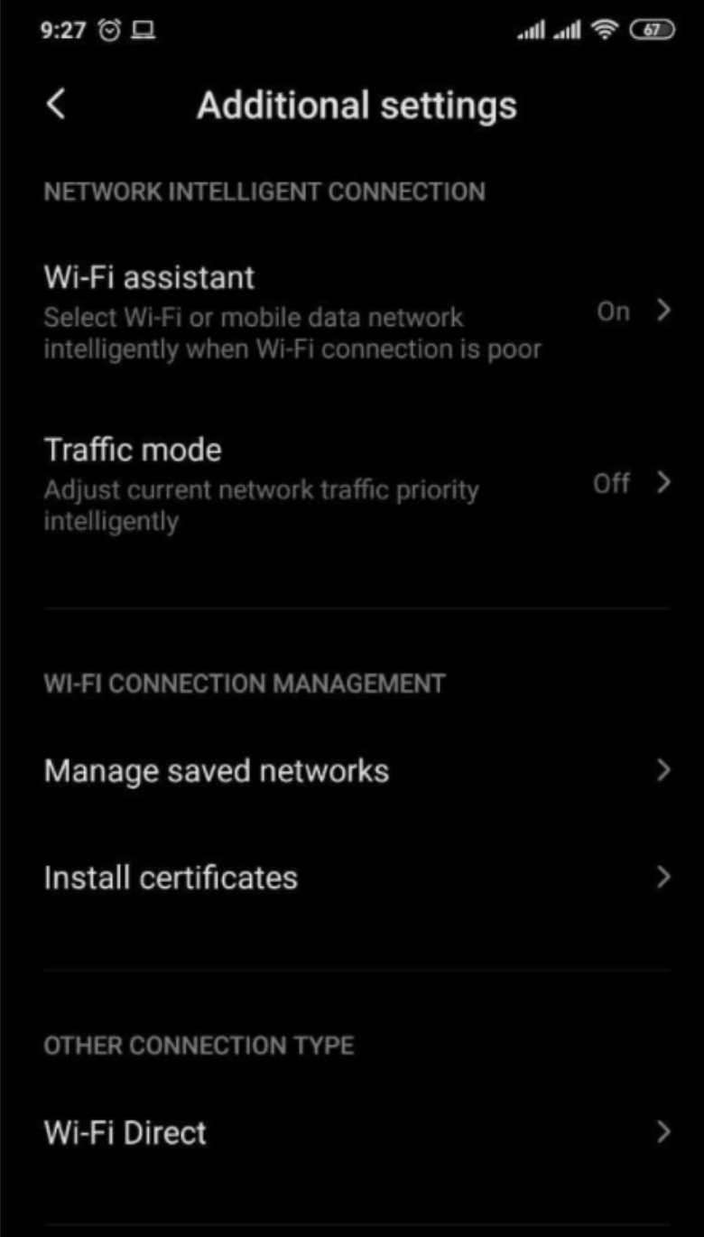 Menu Install Sertifikat